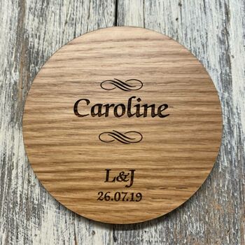 Solid Oak Place Setting Coasters Sets Of 20+, 2 of 7