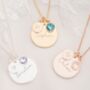 Personalised Birthday Disc Name Necklace, thumbnail 1 of 12