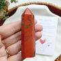 Red Jasper Crystal Tower With Optional Mini Crystal, thumbnail 3 of 9