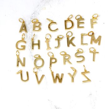 Gold Vermeil Initial Charm Necklace, 5 of 7