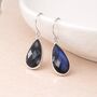 Sterling Silver Labradorite Teardrop Drop Earrings – 20mm X 13mm, thumbnail 2 of 6