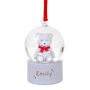 Personalised Teddy Bear Glitter Snow Globe Tree Decoration, thumbnail 4 of 4