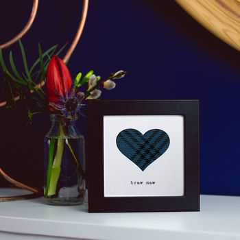 Mother's Day Framed Tartan Heart With Scottish Wording, 4 of 4