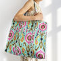 Mint Ikat Design Large Quilted Shoulder Bag, thumbnail 1 of 7