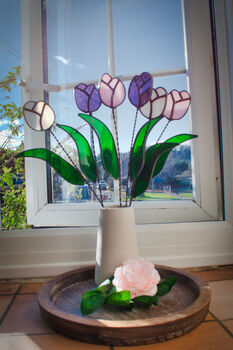 Tulip Everlasting Stained Glass Flowers, 5 of 11