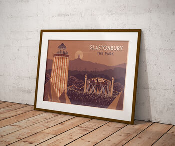 Glastonbury Festival Park Stage Travel Poster Art Print, 6 of 8