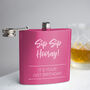 'Sip Sip Hooray' Personalised Graduation Hip Flask, thumbnail 5 of 9