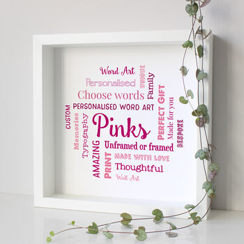 Personalised Word Art Print Gift For Her, 7 of 11