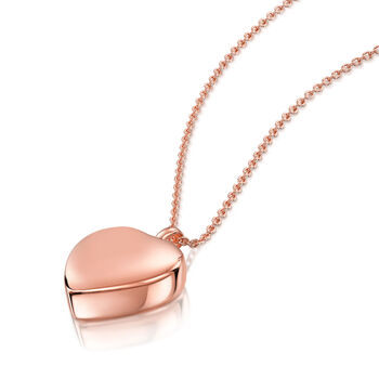 Heart Urn Ashes Necklace – 18 K Rose Gold Plate, 2 of 5