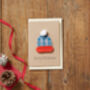 Handmade Bobble Hat Christmas Card Set, thumbnail 3 of 3