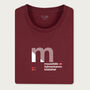 Mausefalle Ski Jump Burgundy Organic T Shirt, thumbnail 1 of 7