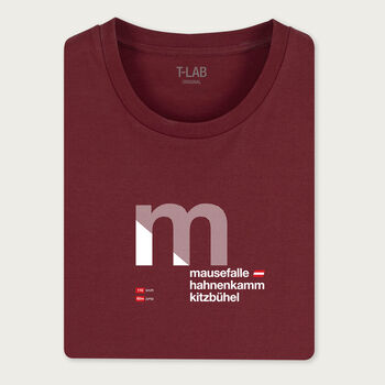 Mausefalle Ski Jump Burgundy Organic T Shirt, 2 of 7