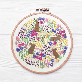 Wild Flowers And Rabbits Embroidery Pdf Digital Product, 2 of 2