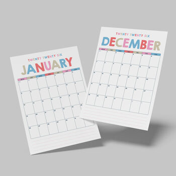 2026 Monthly Wall Planner Individual Pages, 9 of 10
