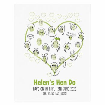 Hen Party Fingerprint Fun Guest Book, 10 of 10