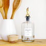 Clear Glass Oil / Vinegar Pourer Bottle With Personalised Label, thumbnail 4 of 8