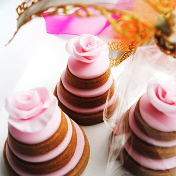 Personalised Wedding Cake Style Biscuit Favours X 50, 2 of 2