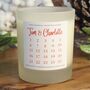 Couples Christmas Advent Calendar Personalised Candle, thumbnail 1 of 7