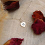 Heart Personalised Initials Charm Necklace In Silver Or Gold, thumbnail 6 of 6