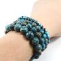 Genuine Blue Malachite Stone Protection Bead Bracelet, thumbnail 2 of 7