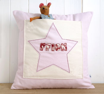 Personalised Star Pocket Cushion Gift For Girls, 3 of 11