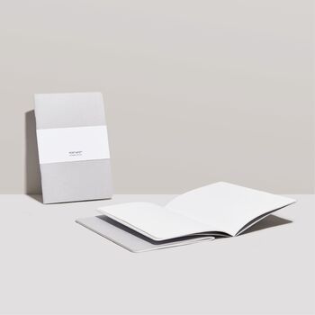 100% Recycled Paper Notebook / Grey By Port West Stationers