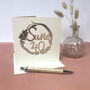Personalised 40th Floral Birthday Papercut Card, thumbnail 2 of 12