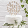 Wooden Mr And Mrs Vine Design Wedding Cake Topper, thumbnail 1 of 3