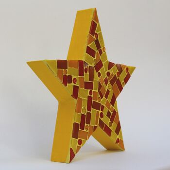 Handmade Star Mosaic Ornament, 2 of 9