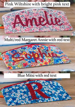 Personalised Liberty Pencil Case And Card First Day Of School Gift, 5 of 6