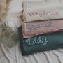 Hand Embroidered Baby Name Blanket, thumbnail 7 of 7