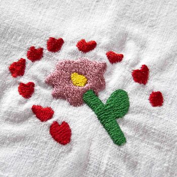 Personalised Children’s Drawing Embroidered Linen Napkins Gift, 7 of 7
