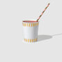 White And Gold Brushstroke Paper Cups X 10, thumbnail 1 of 3