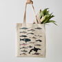 Whales And Dolphins Canvas Tote Bag, thumbnail 3 of 3