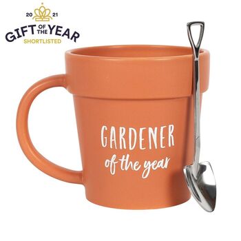 Gardener Of The Year Pot Mug And Shovel Spoon, 2 of 2