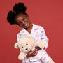 Lulu Girls Cupcake Pyjama Set With Matching Teddy Bear, thumbnail 1 of 6
