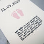 Personalised New Baby Date Card, thumbnail 5 of 6