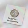 14th Wedding Anniversary Elephant Token – Gift For Husband Or Wife, thumbnail 2 of 10