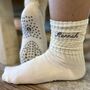 Personalised Pilates Socks With Script Name, thumbnail 4 of 5