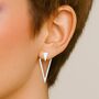 Sterling Silver Diamond Two Way Earring Jackets, thumbnail 1 of 9