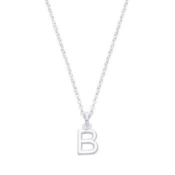 Personalised Initial Letter Sterling Silver Pendant Necklace, 3 of 12