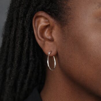 Sterling Silver Teardrop Hoop Earrings – 15mm, 5 of 6