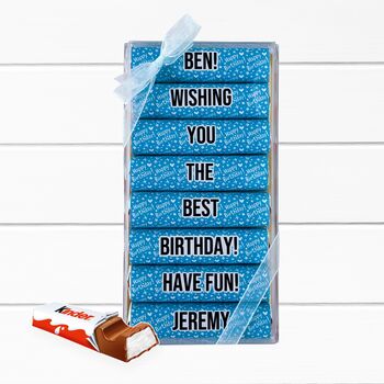 Happy Birthday Personalised Kinder Chocolate Gift, 3 of 11