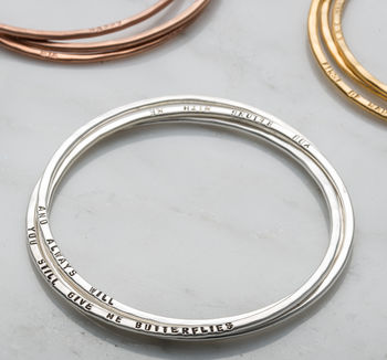 Personalised Russian Ring Bangle Set, 2 of 9