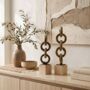 Handcrafted Brass Chain Sculpture Set Of Two, thumbnail 1 of 6
