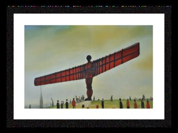 Angel Of The North A3 Framed Lowry Style Art, 2 of 2