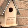 Personalised Wooden Bird House With Metal Roof, thumbnail 2 of 4