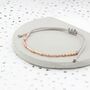 Personalised Plated Rose Gold Morse Code Bracelet, thumbnail 4 of 8