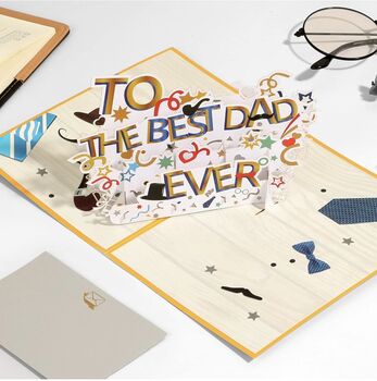 Pop Up 3D Best Dad Ever Card For Father’s Day, 2 of 3
