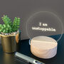 Personalised 'I Am Unstoppable' Mini Desk Lamp, thumbnail 1 of 3